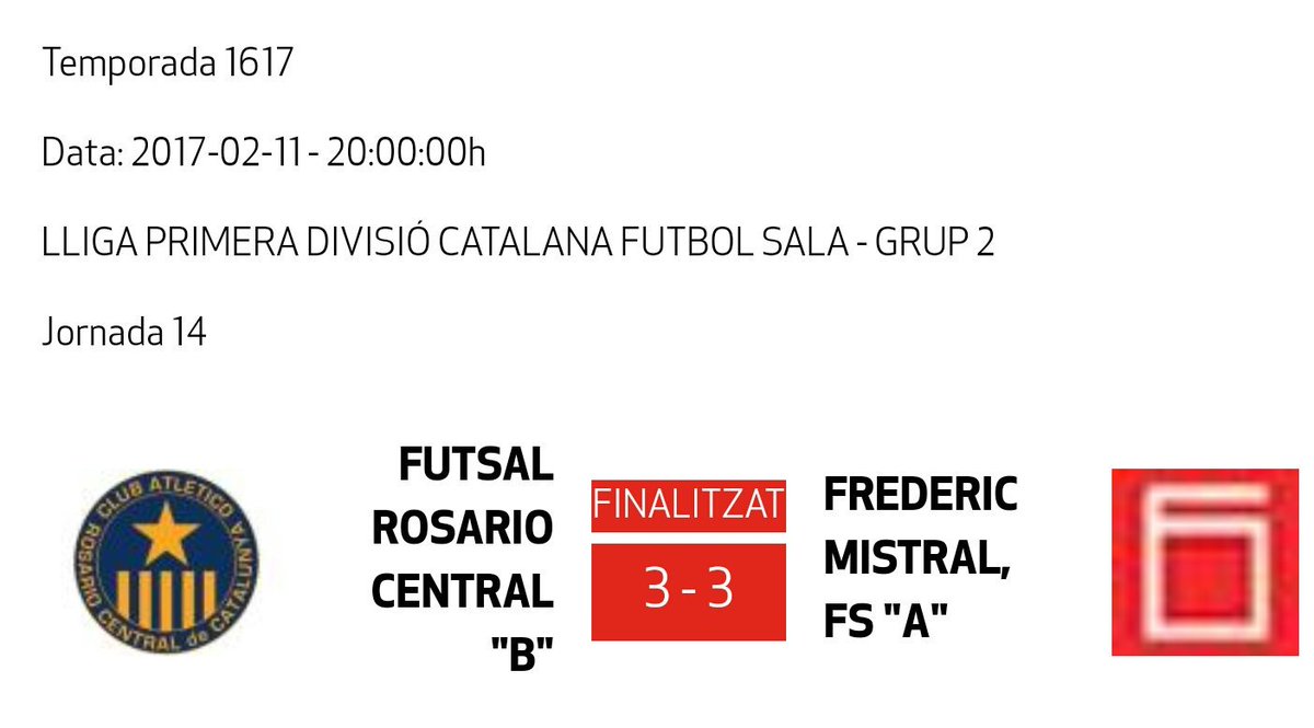 Nuestro senior B empata en un duelo directo y nos deja sin mejora en la clasificación.
#rosariocentralcatalunya