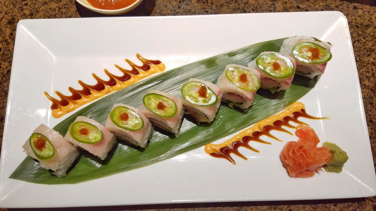 SurfnSunshine's tweet photo. You can't buy happiness, but you can buy sushi 🍣 and that's kinda the same thing 😀 #CPHGirlsGetaway @thecondadoplaza #travel https://t.co/qD9XoZWOA1