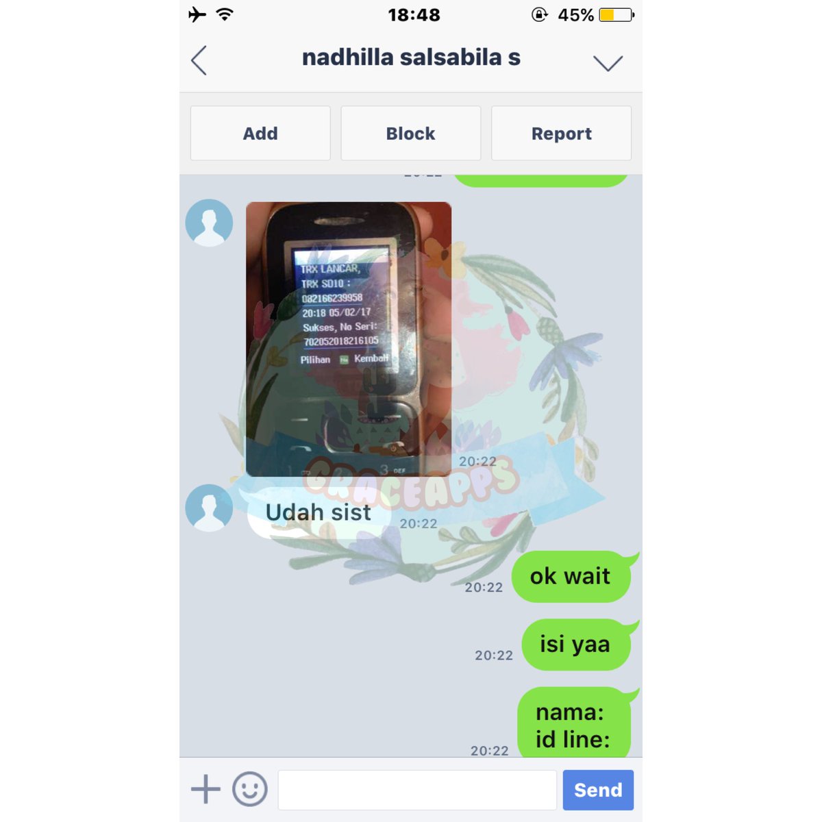GraceApps_'s tweet photo. TESTI GRACEAPPS 😍
Yuk, order juga yuk biar samaan kayak mereka 😋
Disini ada harga ada kualitas loh! 
Ini testi order apps dan join resell 🤗 https://t.co/gyY5I0C6BX