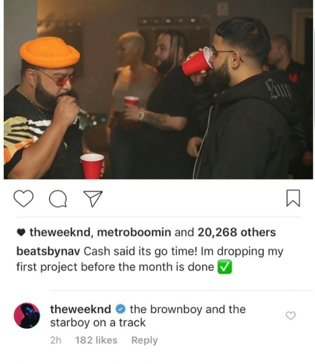 KYITL's tweet photo. @theweeknd will be on @beatsbynav upcoming project. Via worldstar IG https://t.co/IrSqnqTIhf