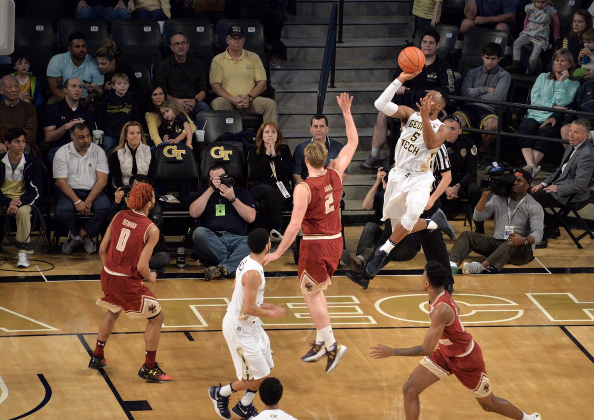 sethwllard89's tweet photo. A few more photos from tonight's Georgia Tech Basketball win over Boston College! @GTMBB #GeorgiaTechBasketball #YellowJackets https://t.co/lpeKnMZZim