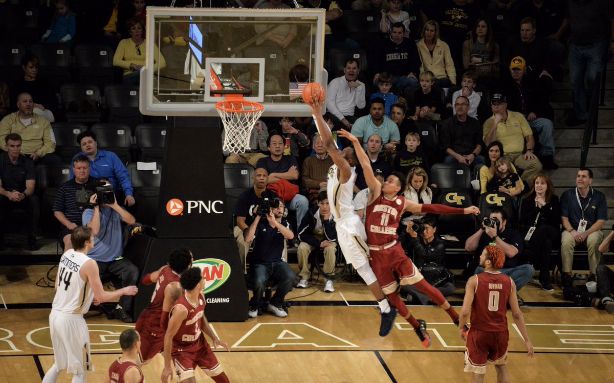 sethwllard89's tweet photo. A few more photos from tonight's Georgia Tech Basketball win over Boston College! @GTMBB #GeorgiaTechBasketball #YellowJackets https://t.co/lpeKnMZZim