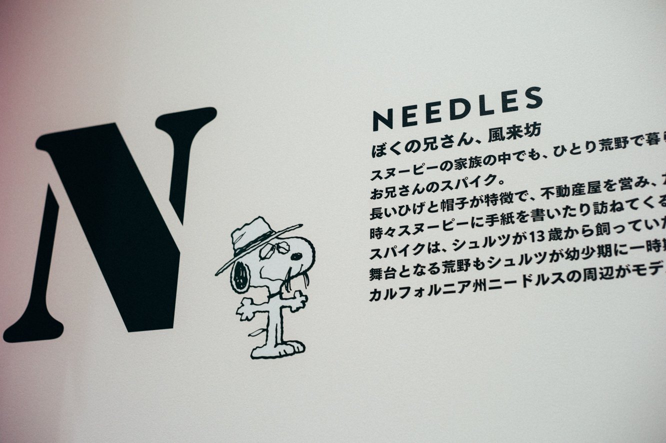 Snoopy Museum Tokyo もういちど はじめましてスヌーピー 展 Abcをさがせ N はneedles ニードルス ぼくの兄さん 風来坊 荒野でひとり 友達のサボテンと暮らす スヌーピーが大好きなお兄さんです もういちど はじめまして