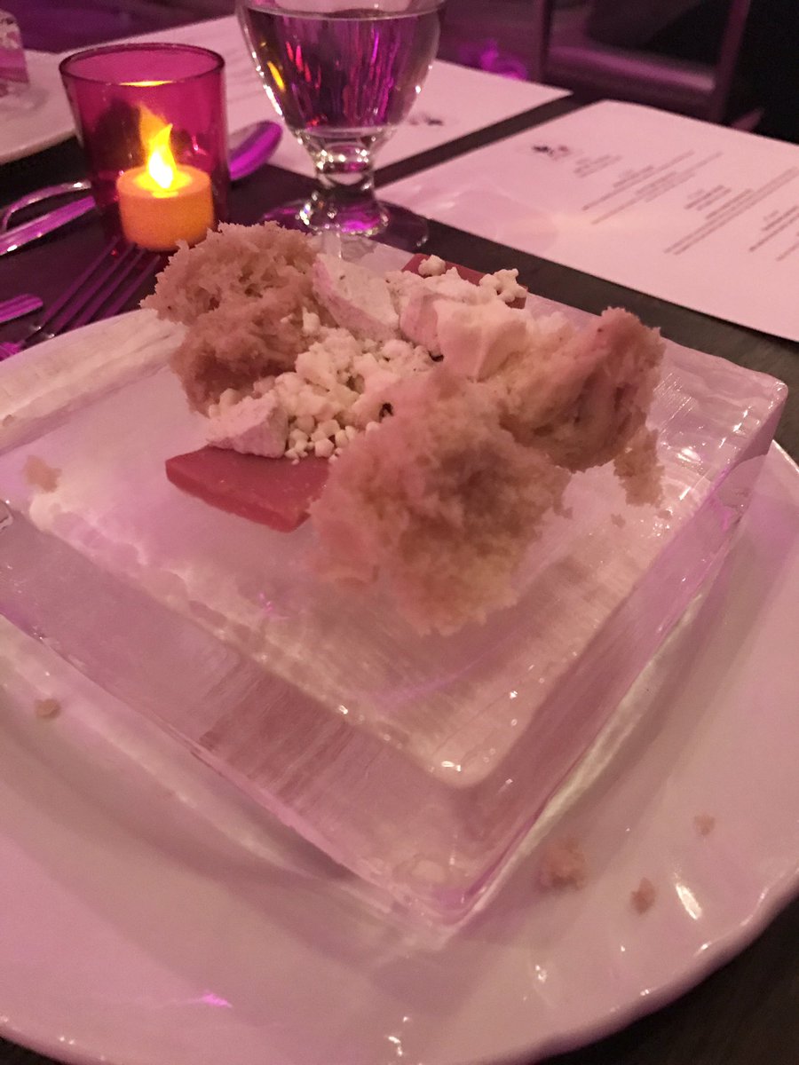 Ottawa_Tourism's tweet photo. 4 mouthwatering courses by chef @MarcLepine at Fire &amp; Ice tonight. Dessert served on an ice block was definitely a highlight! #MyOttawa https://t.co/gfJQhBnulj