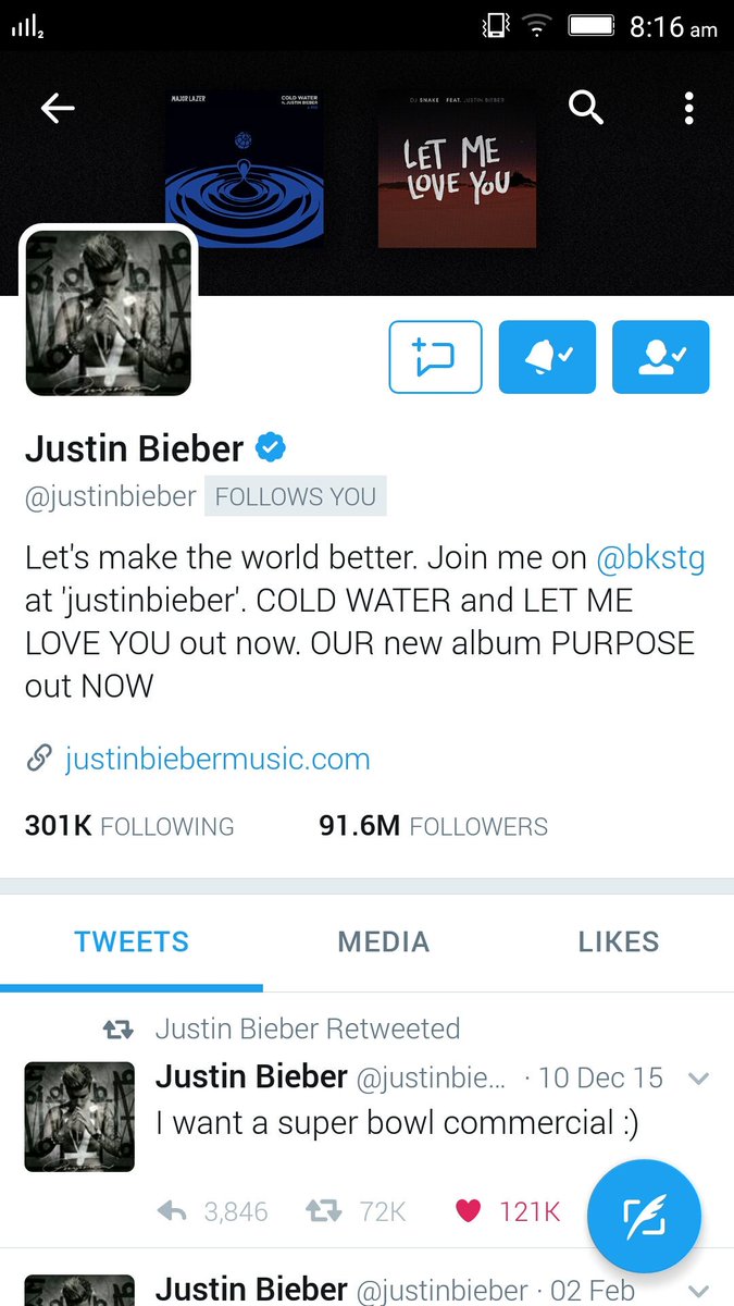 felonyfellas's tweet photo. @Jdrewbieberhelp Tysm for getting his follow! #Beliebers #iHeartAwards #BestFanArmy https://t.co/cTjlyqpgXl