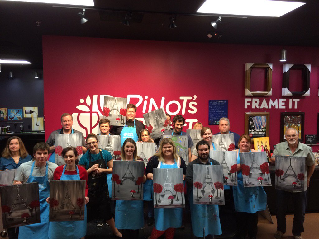PRGuy13's tweet photo. Had a fun night out with family and friends at Pinot's Palette - where we all painted a masterpiece. https://t.co/54aquumUc6