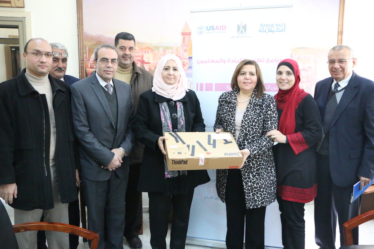 AMIDEAST_WBG's tweet photo. #LTD distributed laptops to 3 directorates to further support supervisors in supporting district schools. https://t.co/a5syxfIRSd