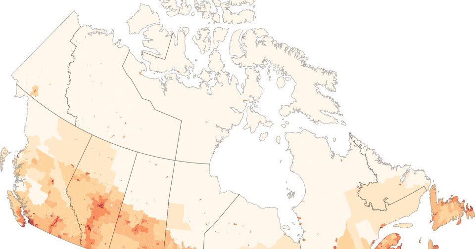 population density of canada