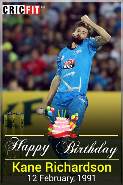 Cricfit Wishes Kane Richardson a Very Happy Birthday! 