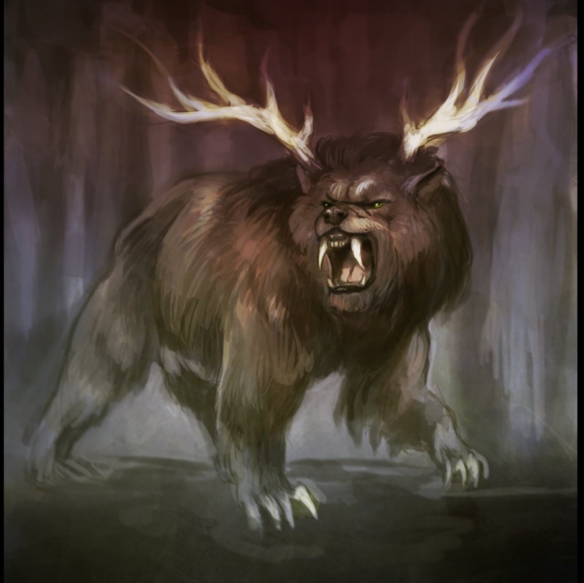 SJMaasOC's tweet photo. Blogtealdeal on Tumblr drew this beautiful piece of ACOTAR art called 'The Beast of The Sping Court' 😍 https://t.co/Y308WAA4f5