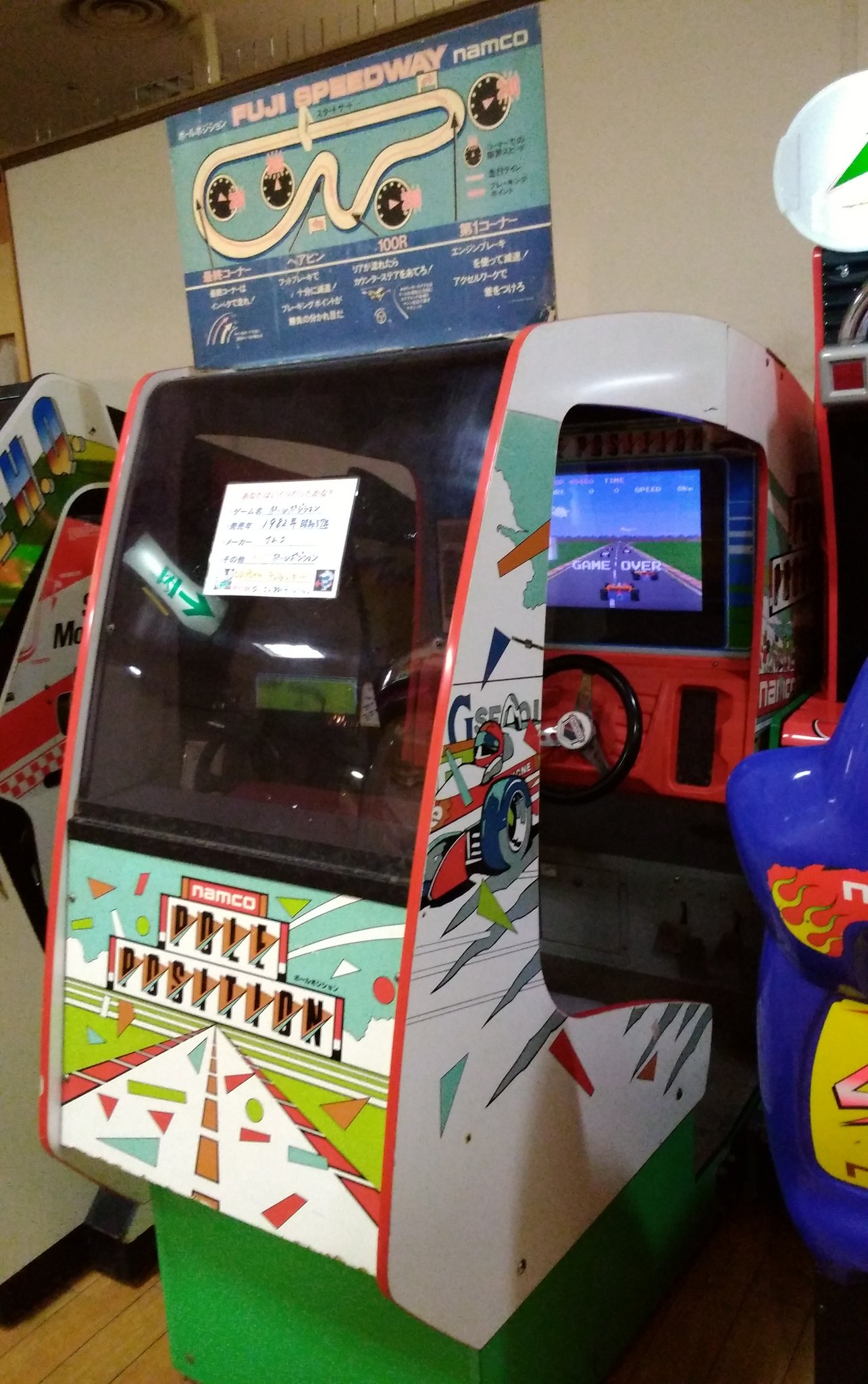 ナムコ/NAMCO 筐体用パネル ポールポジションII/POLE POSITION 2 ナムコ/NAMCO 筐体用パネル ポールポジションII/POLE POSITION 2