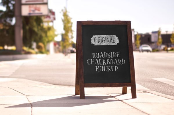 psdblast's tweet image. How cool is this roadside chalkboard mockup?! It’s easy to customise and looks pretty awesome too! psdblast.com/roadside-chalk… #graphicdesign