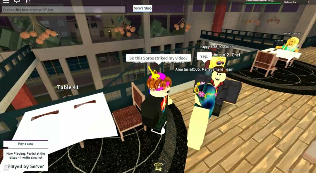 Lord Cowcow On Twitter Watch Out Everyone Who Plays Soros Restaurant On Roblox Dont Make Youtube Vids Of Their Game Or Theyll Strike It Roblox Itskolaporblx Https T Co S3cvejeuez - code for soros roblox