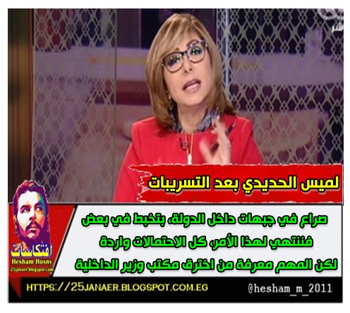 لميس الحديدي بعد التسريبات صراع في جبهات داخل الدولة بتخبط في بعض