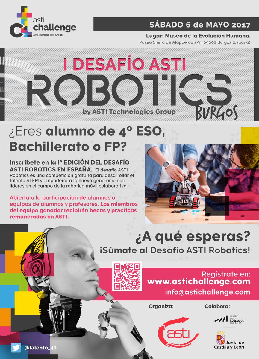 Roberto_Ranz's tweet photo. Abierta la inscripción en la 1ª edición del desafío #AstiRobotics https://t.co/rKvRpHAtij @AMETIC_es @ASTIntlogistics @museoevolucion https://t.co/wxSQsXVSwr