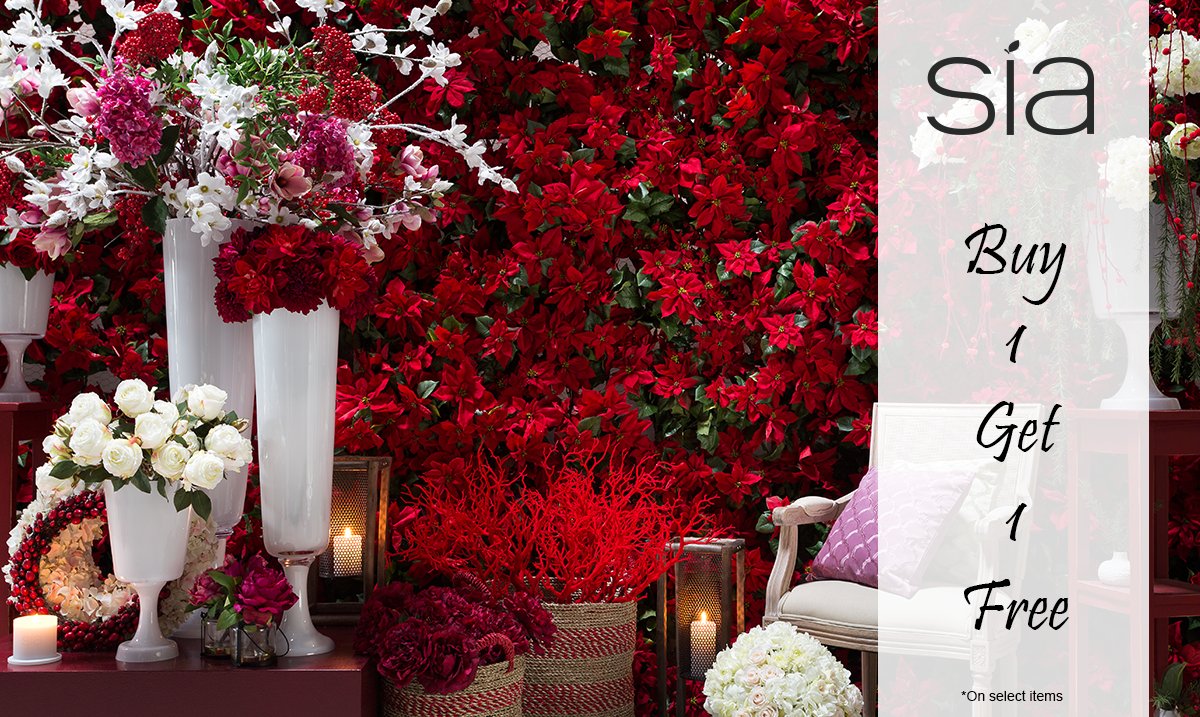IDdesignUAE's tweet photo. We're setting the mood this #ValentinesDay with a BUY 1, GET 1 FREE #limitedoffer on SIA #flowers @DalmaMall IDdesign. https://t.co/q9W4Le1uZX