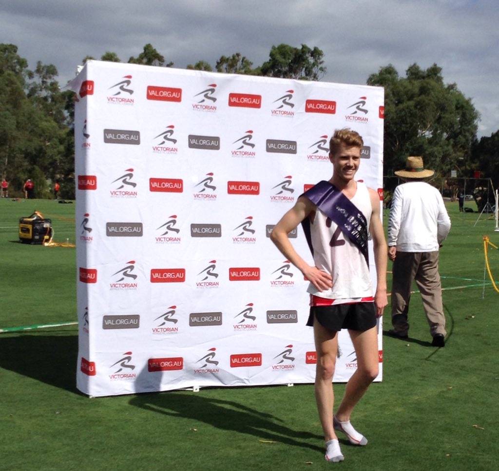 VicAthLeague's tweet photo. RESULT: 1600m Open final, won by Jackson Deane.#TrinityGift https://t.co/8zpWSqtSCc