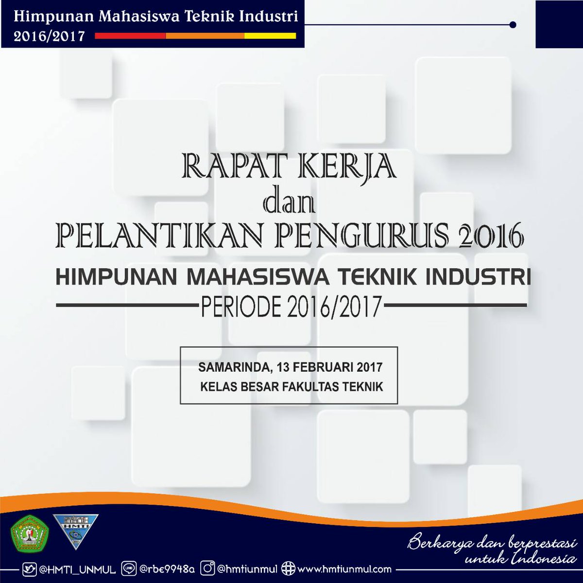 Rapat Kerja &amp; Pelantikan Pengurus Periode 2016/2017 HMTI. Senin 13 Februari 2017 di Kelas Besar Fakultas Teknik