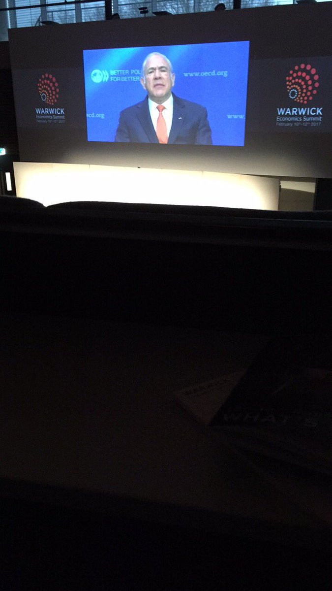 Listening to a message from a University of Leeds alumnus, Secretary-General of the OECD José Ángel Gurría at #WES17