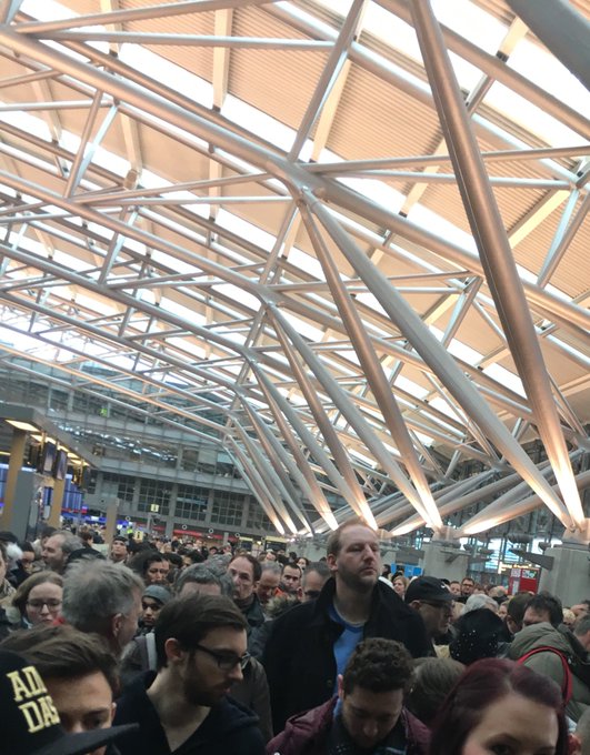 More than 50 injured in Hamburg airport after exposure to ‘unknown substance’ C4d0c0MWAAAGcSL