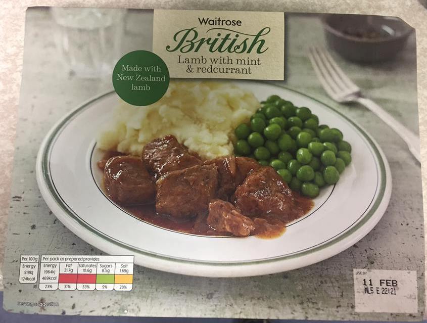 mags2milkyway's tweet photo. How is this allowed @waitrose ? 
#British Lamb dishes, made with NZ lamb!
@LoveBritishLamb @AHDB_BeefLamb @NFUtweets https://t.co/ZEhoAH4CQc