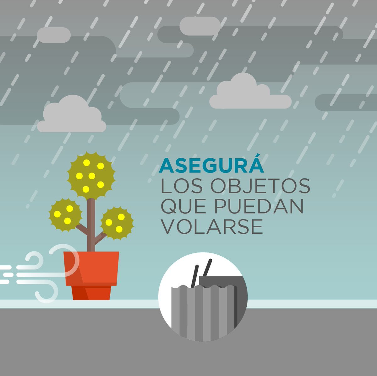 LaPlataMLP's tweet photo. Ante las lluvias que se registran en la Ciudad, tené en cuenta estos consejos: https://t.co/hbnouFfMp9