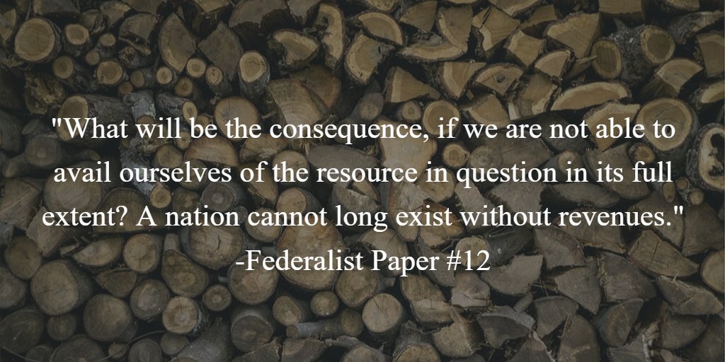 RootsofLiberty1's tweet image. "A nation cannot long exist without revenues."
-Federalist Paper #12