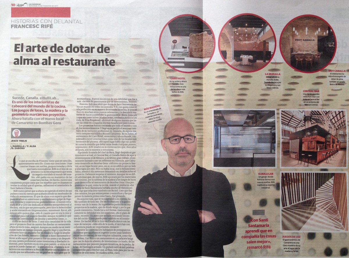 DissenyCV's tweet photo. Hoy en @lasprovincias #arquitectura y #diseno de interior. Artículos de @JesusTrelis y @Ballester_paco https://t.co/P6Mb8HJimA