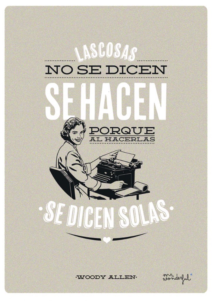 Pilar_tallon_'s tweet photo. Cómo me gusta esta frase de Woody Allen!!
#nadamasquedecir https://t.co/weQi69MQ47