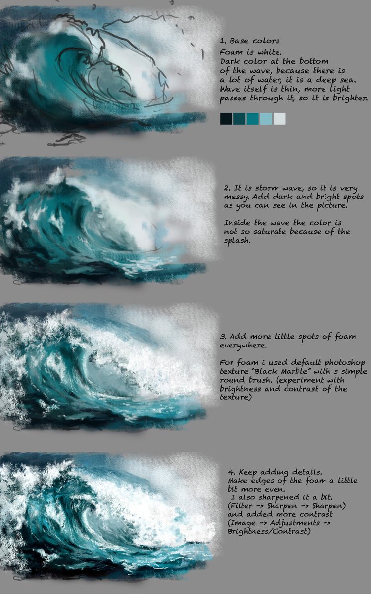 Arting_2D's tweet photo. Fievy님의 물/얼음 튜토리얼
#물 #얼음 #튜토리얼 #자료 #아트인지
#Water #Ice #Tutorial #Reference #ArtInG https://t.co/Vh5t4g5t66
