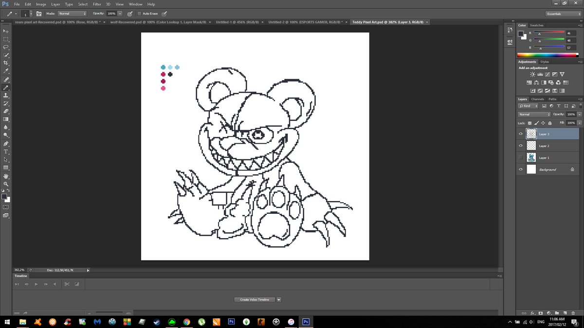 KleeShayZA's tweet photo. Pixel Art Outline #EvilTeddy https://t.co/7gbMoYiQ3x