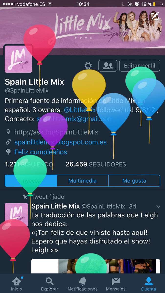 SpainLittleMix's tweet photo. 🍾 • ¡Hoy es nuestro 5to aniversario! 5 años llevando esta increíble cuenta y creciendo cada dia gracias a vosotros 😘¡GRACIAS😊! -A. https://t.co/6mYj6smBrZ