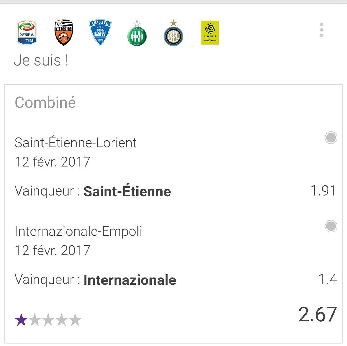 AlexFeeldit's tweet photo. @RemyPronostics la prochaine fois essaie d'utiliser le système de ticket de Feeldit ça donne ca. Bonne chance. #TeamParieur #ASSE https://t.co/ixQCvcULGv