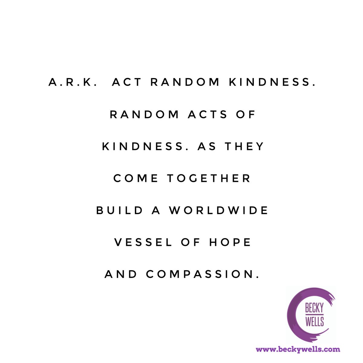 BeckyjoeWells's tweet photo. Let's build an ark. 
Something I am so passionate about. #kindness #compassion #payitforward #payitforwarduk https://t.co/nZAzJe5BxQ