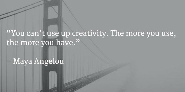 elaine_perry's tweet photo. You can't use up creativity The more you use the more you have. #MayaAngelou #ThinkBIGSundayWithMarsha https://t.co/L4Hvs0ey2h