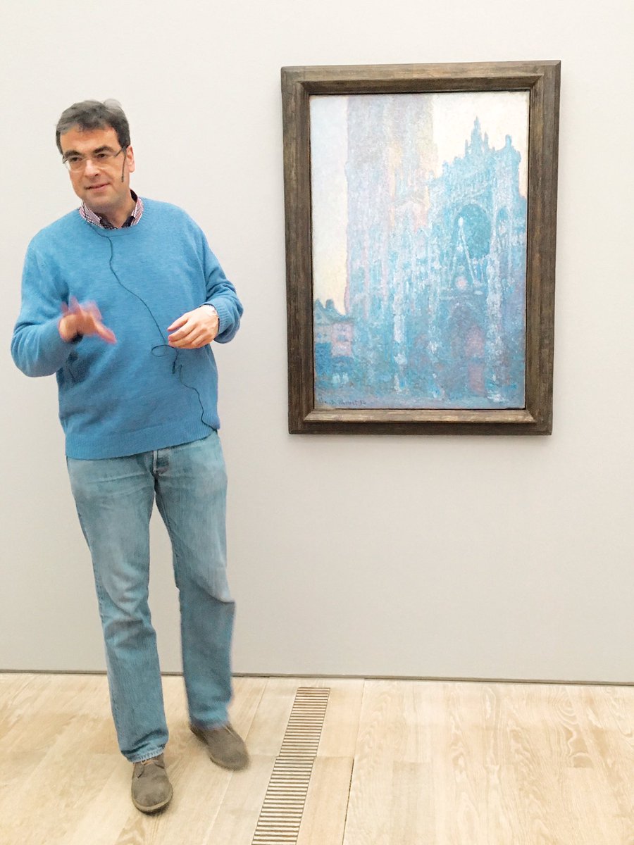 postanika's tweet photo. »Wie wird Licht zu Farbe und Malerei?« Kurator Ulf Küster führt durch #MonetBasel @Fond_Beyeler. https://t.co/bKTuTHbFyg