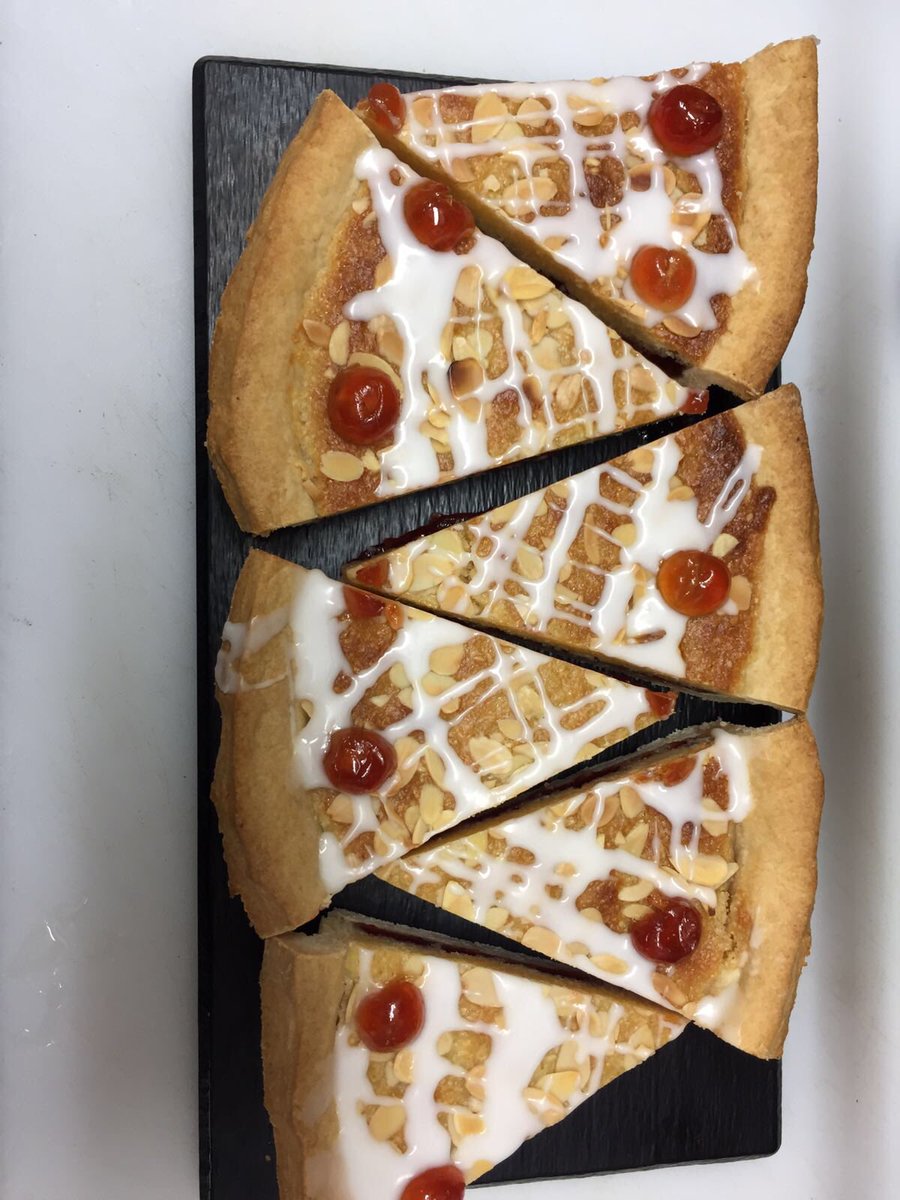WellingtonsMK's tweet photo. Come and try our freshly homemade Cherry Bakewell Tart! Made by our Talented Head Chef Vikki! 🍰🍰🍰 https://t.co/lX3IRgtd9U
