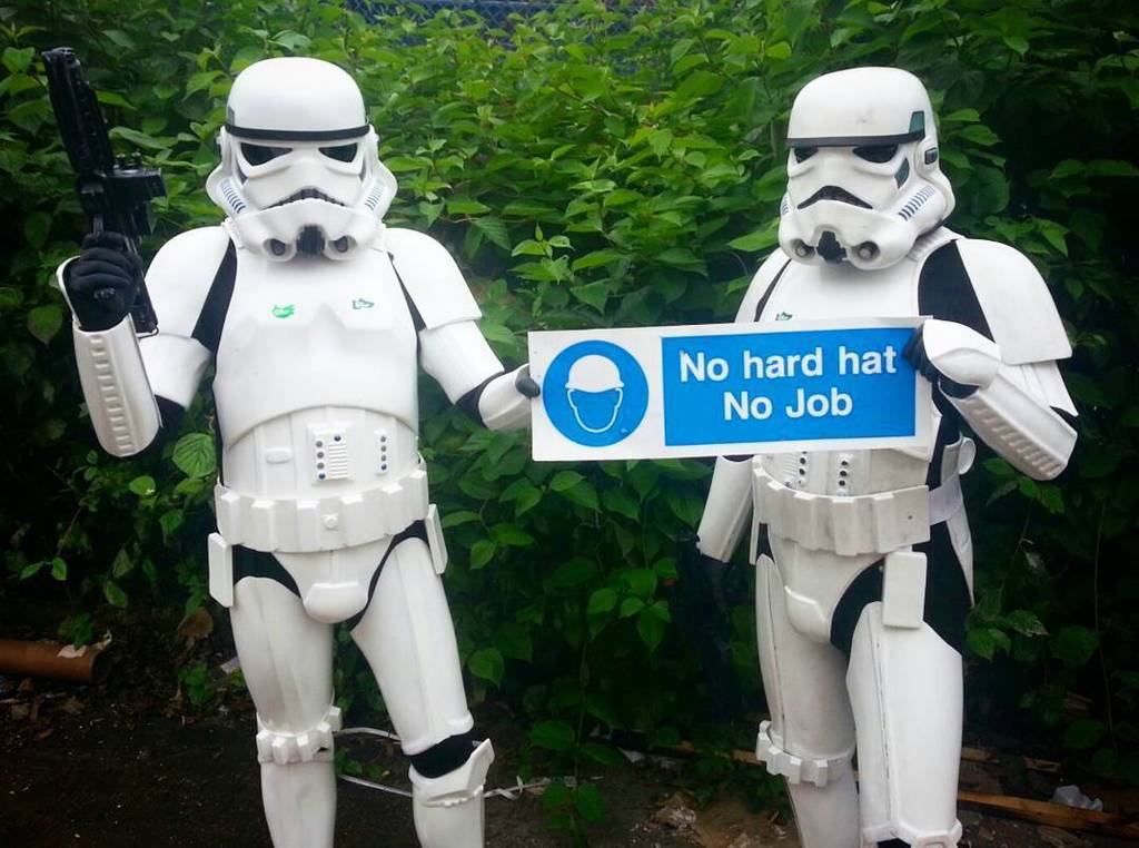 501stIreland's tweet photo. In the Empire, safety of the troops always comes first.
#StarWars #stormtroopers #501stleg… https://t.co/O1YBpyJ4CO https://t.co/D2LjVdBDuz