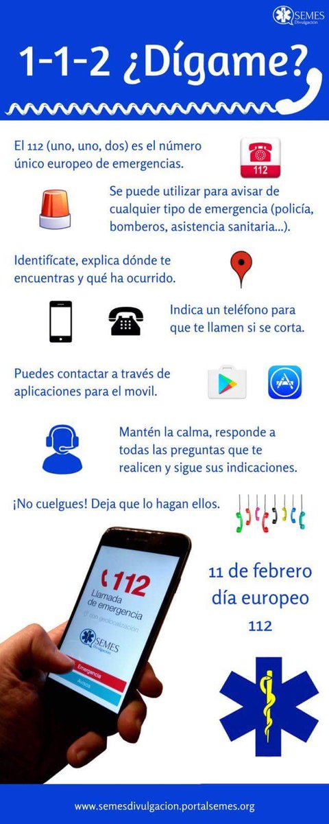Cuando llames al 1-1-2 contesta a las preguntas del teleoperador guardando la calma.