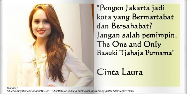Hit_DX's tweet photo. ๐Andien & Cinta Laura juga Pilih AHOK
๐
๐
๐
#AhokPRTJKT
#WeLoveDisneyIndo
#3UntukTrisakti
#IdolJrTOP5
#TheEastFirstDate
#GuePilihAgus https://t.co/TdnjfJ077k