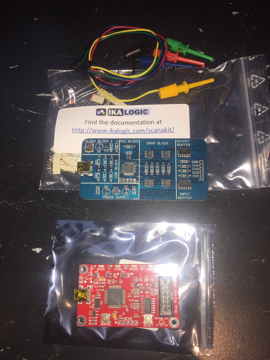 obiwan666's tweet image. Preparation for #ITDefense 2017. New toys arrived and need to be prepared #buspirate #logicanalyzer