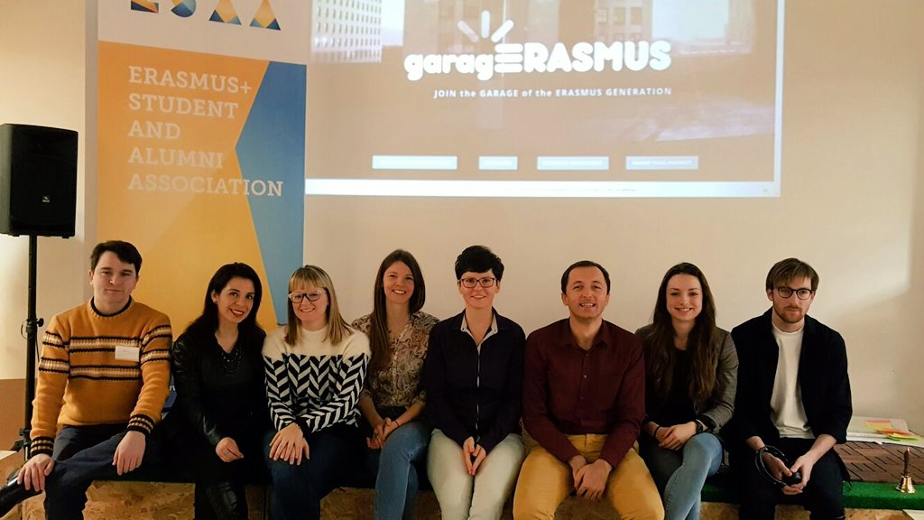 garagErasmus's tweet photo. The #gEteam in Madrid in the @ESAAeu working group meeting #gEcommunity #erasmusgeneration https://t.co/ATsxUoLJHI