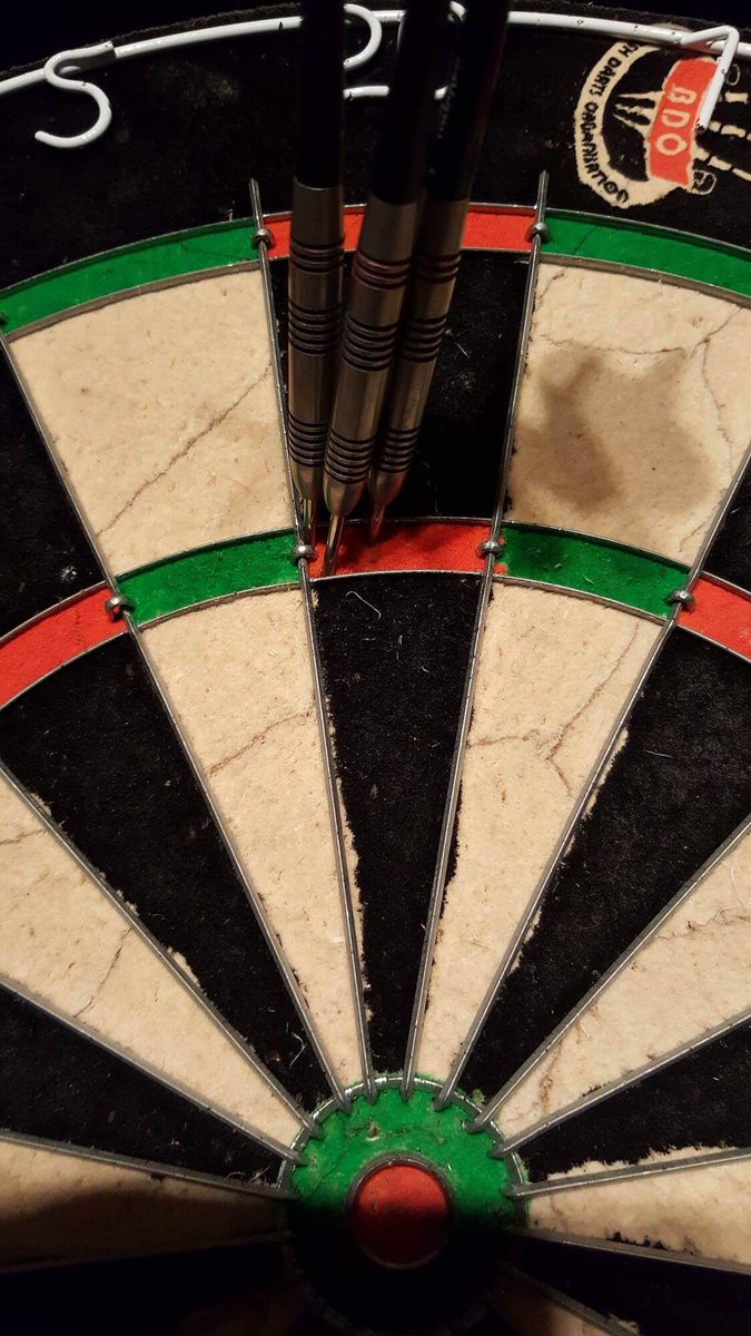 TallGingerDave's tweet photo. @Russ180 I don't know whether you remember me from The Ship Inn in Horncastle but was throwing some darts the other day and this happened!! https://t.co/kXw3qWN7C5