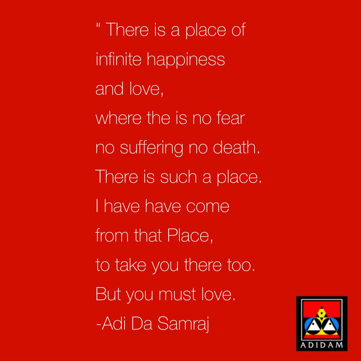 AdiDa_Adidam's tweet photo. Where is happiness ? How can we locate real happiness ? #priorunity #realization #reality #truth #oneness #love #heart #spiritual #guru https://t.co/0DjVUjPKV8