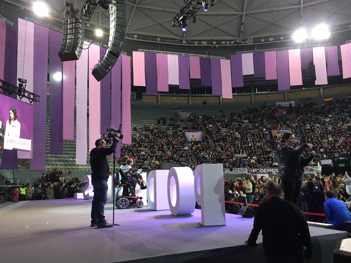 El documento político más votado es el del Equipo Pablo Iglesias - Podemos para Todas, con el 56% de los votos #CierreVistalegre2