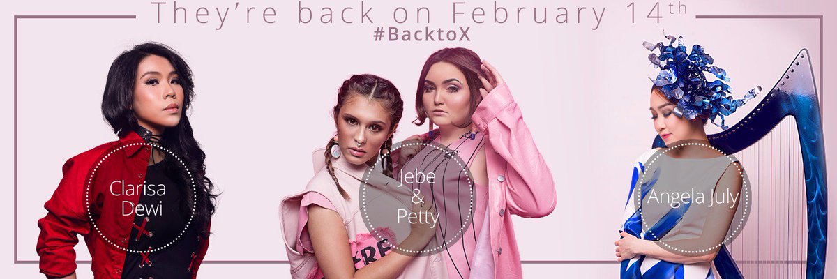 SonyMusicID's tweet image. #SonyBuzz Siapa yang gak sabar nunggu kejutan dari @angelajuly_ @JEPEofficial &amp;amp; @ClarisaXFI? Ayo bersiap tgl 14 Februari!

#BacktoX