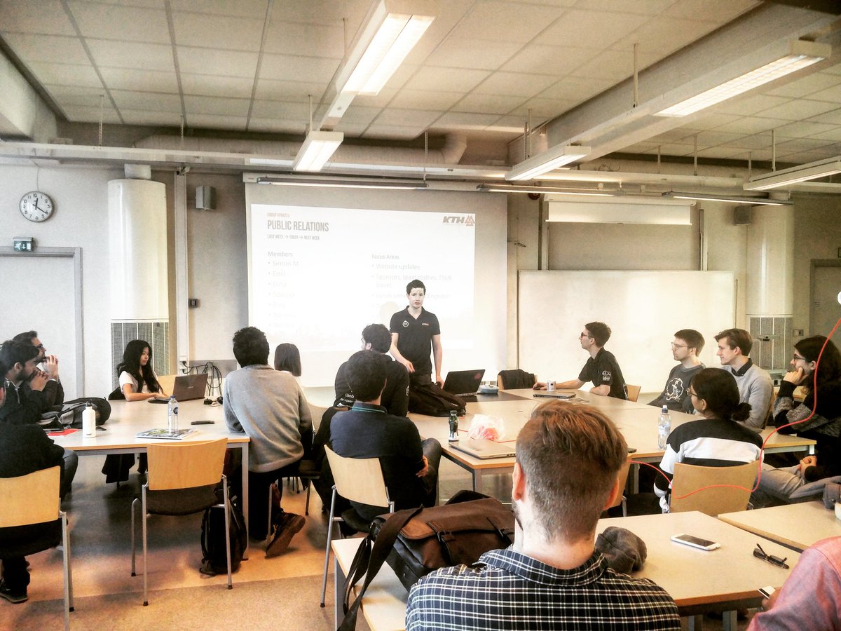 FS_KTH's tweet photo. 🗣️ Here is a photo from today's Sunday meeting. 💪📝 

#FormulaStudent #Engineering #FSUK2017 #KTH #Sverige https://t.co/l7wxJ04i5Q