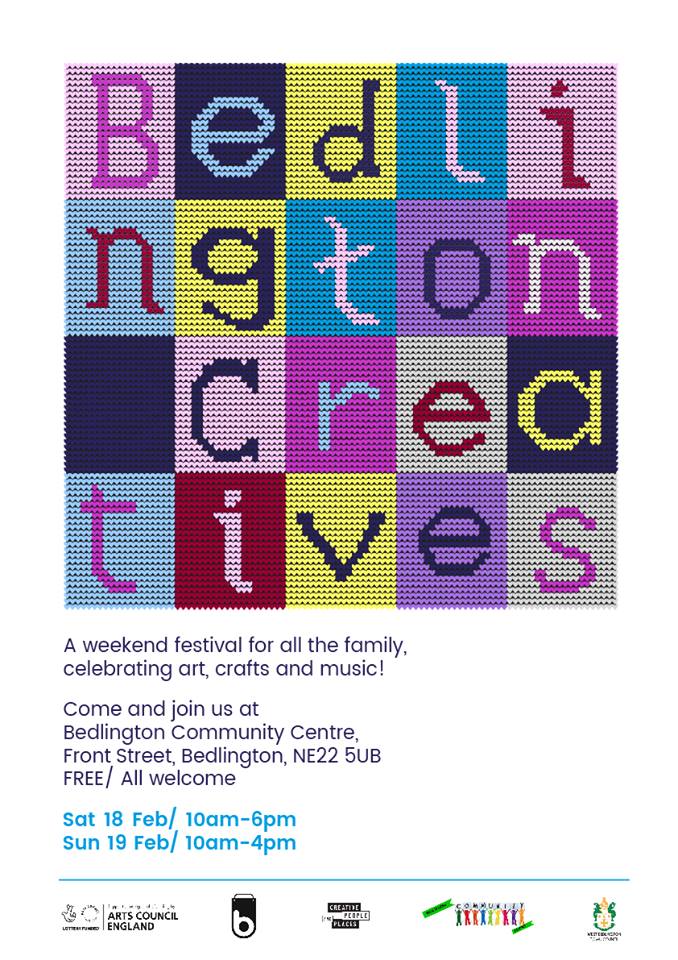 #BedlingtonCreatives Arts Festival next weekend - open to all &amp; free to attend - lots of activities #ACESupported