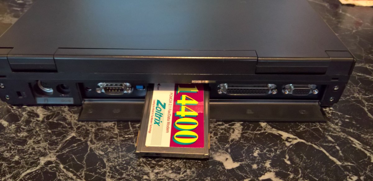 WZorNET's tweet photo. @WZorNET my first monochrome IBM ThinkPad 340 2610-OWC (486 SLC2, 50/25 MHz, 340 MB HDD, VGA mono 64 grey scales, RAM 12Mb) #1 https://t.co/WyTBp5HjTy
