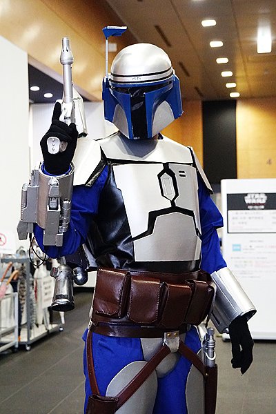 スターウォーズ展岡山会場、最終日コスプレデーにて。 ジャンゴ